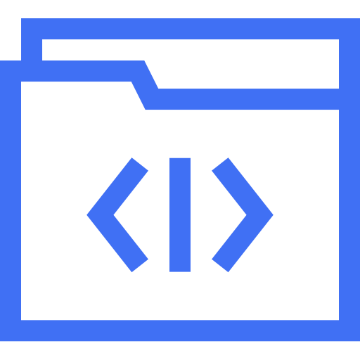 Uma logo de uma pasta com arquivos de códigos