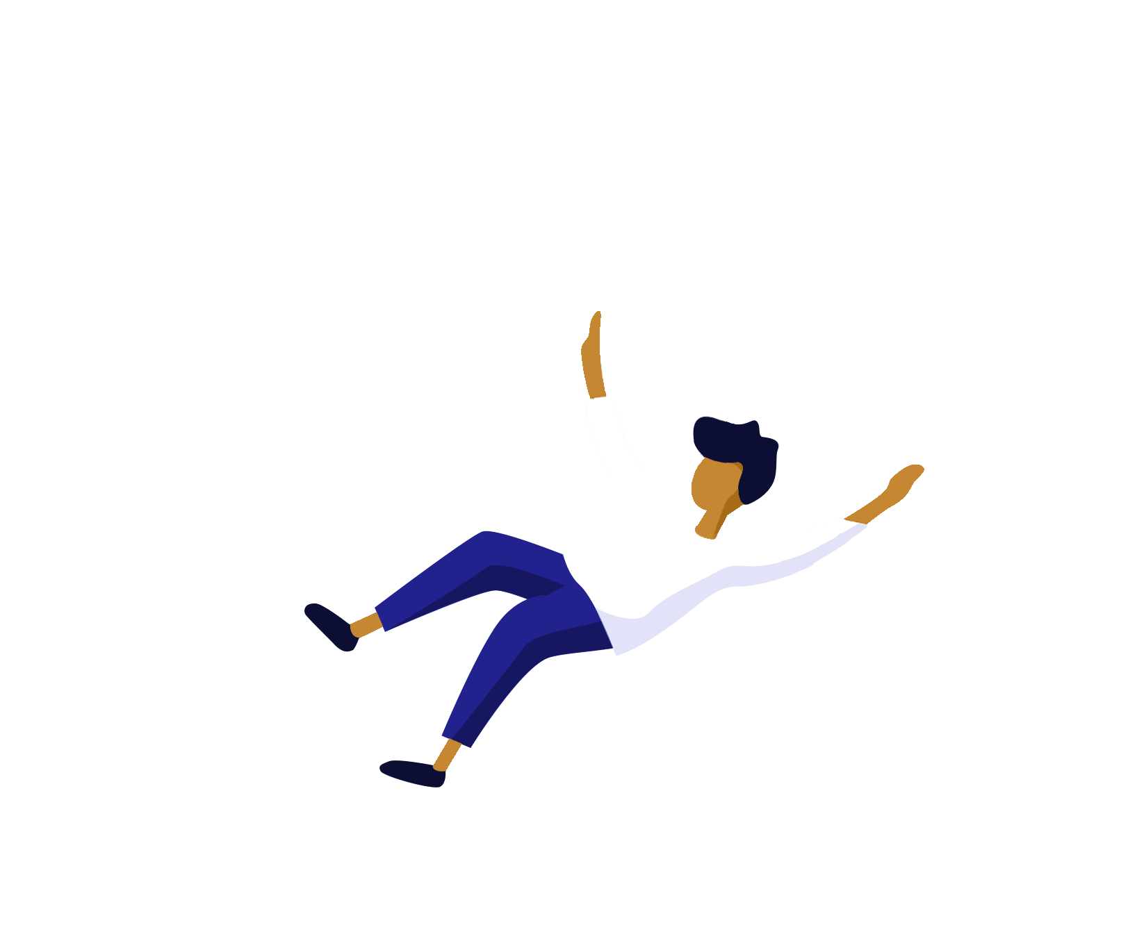 Imagem de ilustrativa de mim flutuando no espaço com um efeito de movimento